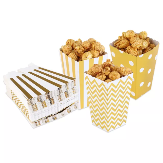 50 Pcs Cardboard Popcorn Bag Wooden Boxes for Gifts Bronzing