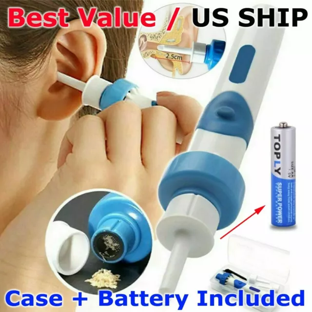 Ear Vacuum Cleaner Wax Remover Electric Cleaning Tool Cordless Safety Pick