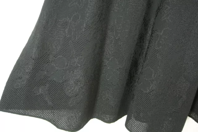 NWT  St. John Jacquard Knit Fit & Flare Dress in Black 14 #DD332 2