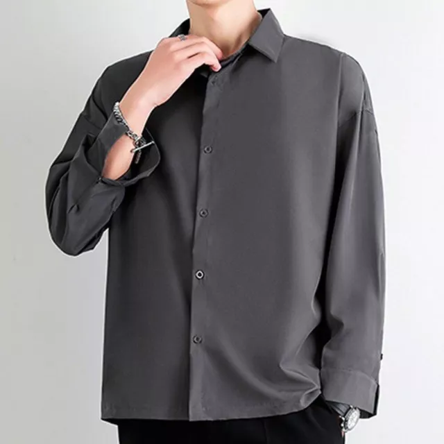High Quality Shirt Top Casual Comfortable Fashionable Korean Loose Men