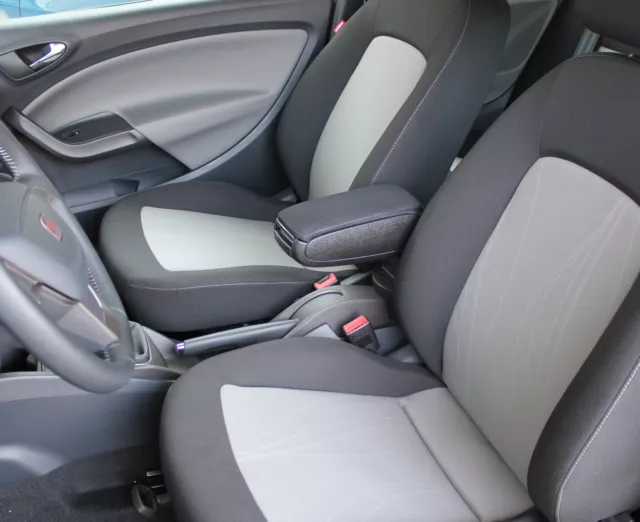 Accoudoir Central En Cuir Noir Pour Seat Ibiza 3 (2002-2008), Neuf, Boloromo