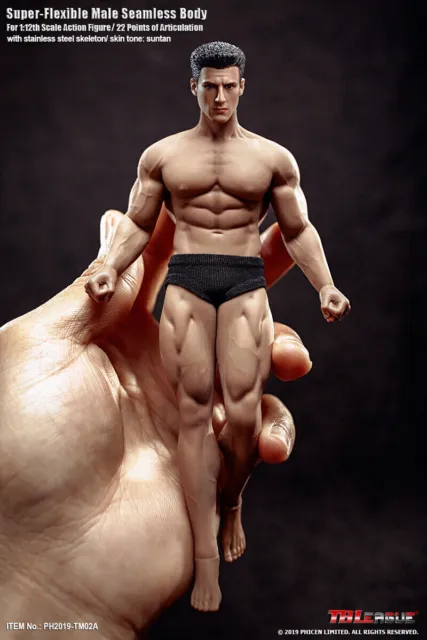 TBLeague TM02A Phicen Male Seamless Muscular Body w/ Head 1/12 Action FIGURE