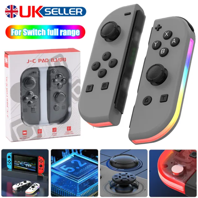 for Switch Joy-Con Controller Left & Right Wireless Pair Gamepad Joypad with LED