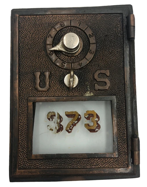 VINTAGE USPS BRASS Post Office Box Door Single Dial 30.00 PicClick
