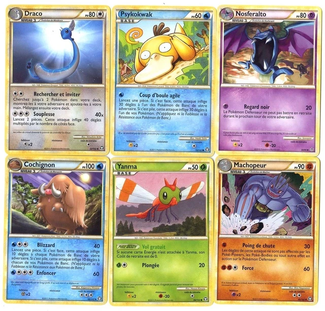 Pokemon 6 new French cards lot no. LPDD6 10