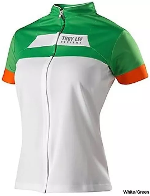 Troy Lee Designs Jersey Femmes Ace, vélo sport, maillot blanc / vert, M