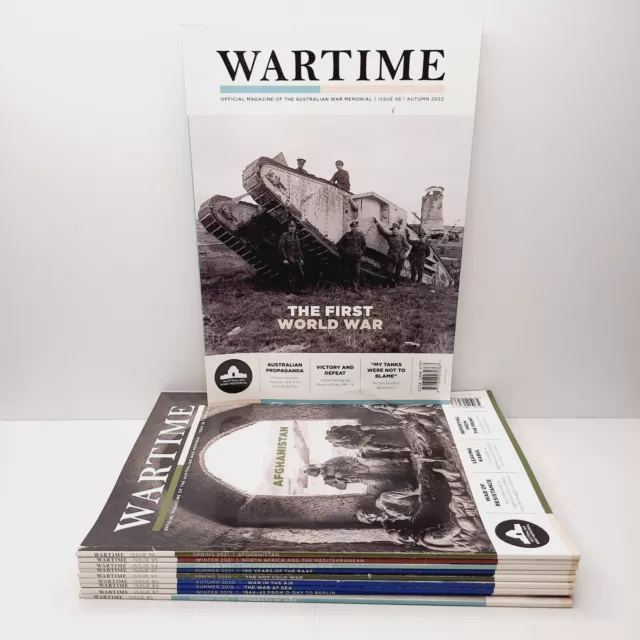 10x Wartime Magazines Assorted Issues 2019-22 Australian War Memorial History