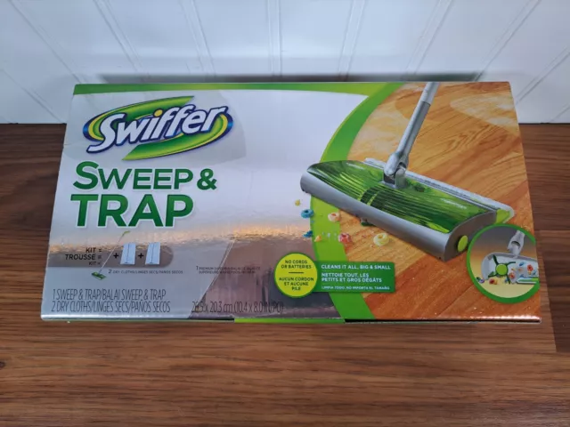 NEW! Swiffer Sweep & Trap Kit + 2 Dry Cloths