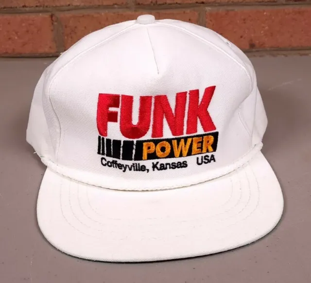 Funk Power Manufacturing Rope Hat White Strapback USA Vintage