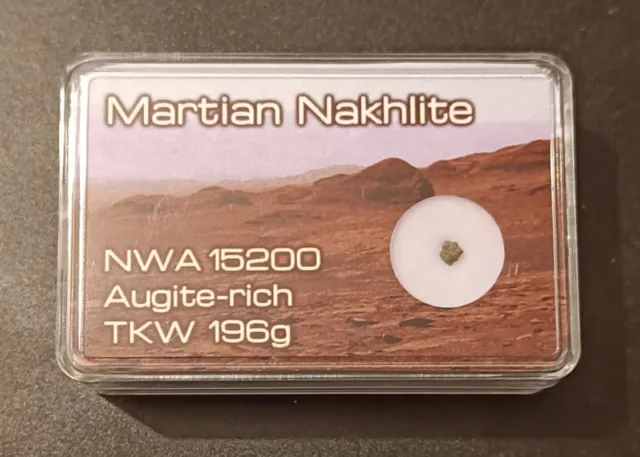 NWA 15200 Martian Nakhlite Augrite rich Meteorite Micro Fragment