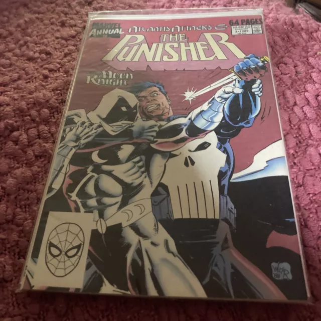 MARVEL THE PUNISHER ANNUAL #2 1989 ATLANTIS ATTACKS - Guest Starring MOON KNIGHT