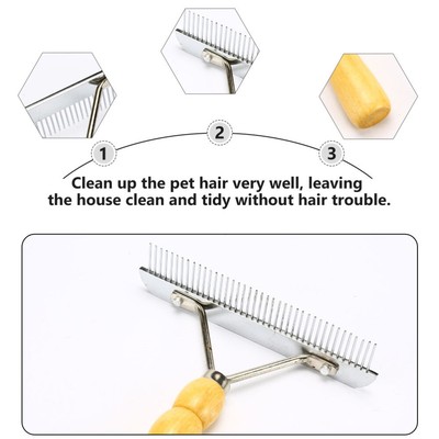 PET HAIR GROOMING Brush Dog Comb Pet Shedding Rake £9.81 - PicClick UK