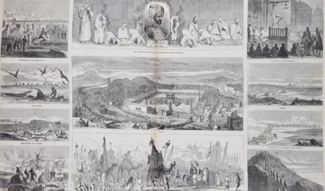 Harper's Weekly 12/23/1865  The Pilgrimage to Mecca /Thanksgiving