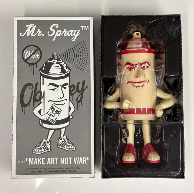 OBEY X STRANGECO Mr. Spray Red Edition Art Sofubi Soft Vinyl