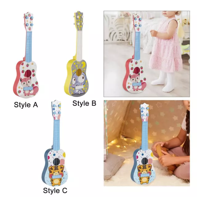 Kinder-Ukulele-Gitarrenspielzeug mit Plektrum. Kinderspielzeug-Ukulele für