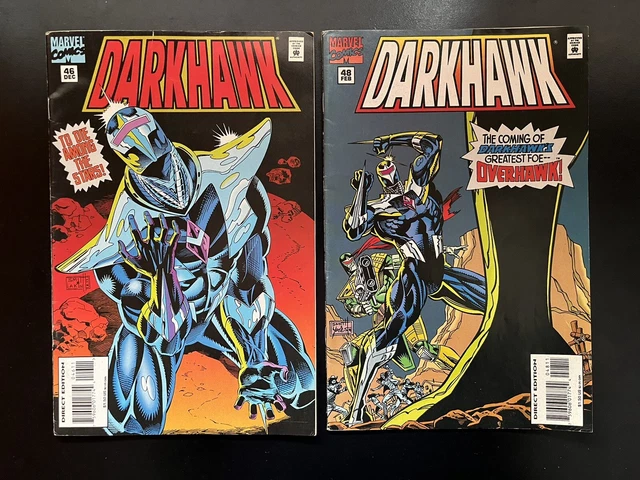 Key Marvel Comics Darkhawk Lot #46 #48 1st Overhawk 1st Newland Low Print Runs
