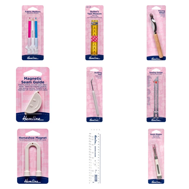 HEMLINE SEWING AIDS Sewing Gauge Tracing Wheels Stuffing Tool Seam