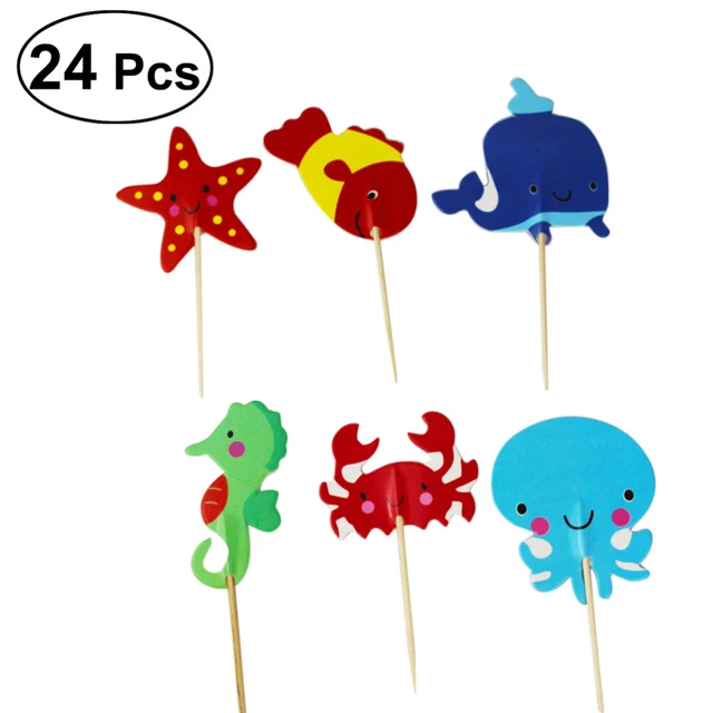 Birthday Set Birthday Set 24 stücke Schöne Meer Tier Muster Kinder Geburts