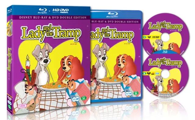 Disney's Classic Lady and the Tramp - Blu ray +DVD 2 Disc Set Region Free  (NEW)