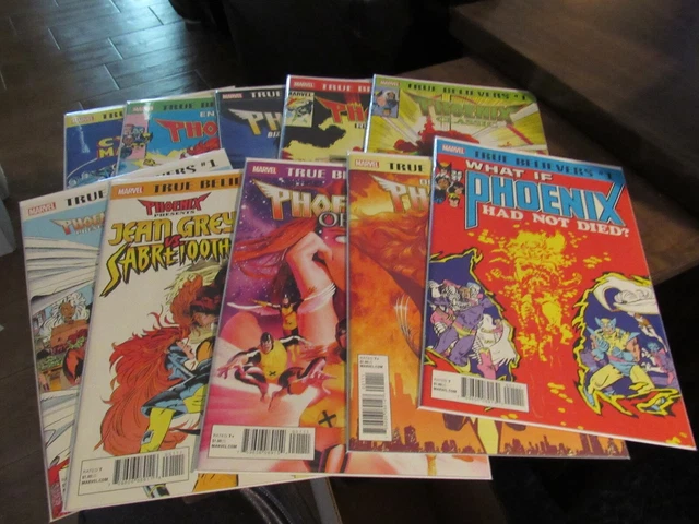 Lot of 10 Different ALL Phoenix True Believers Reprint Comic Book X-men