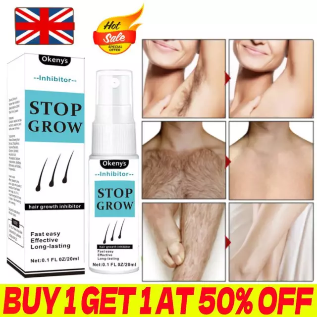 Powerful Permanent Painless Hair Removal Spray Stop Hair Growth Inhibitor UK