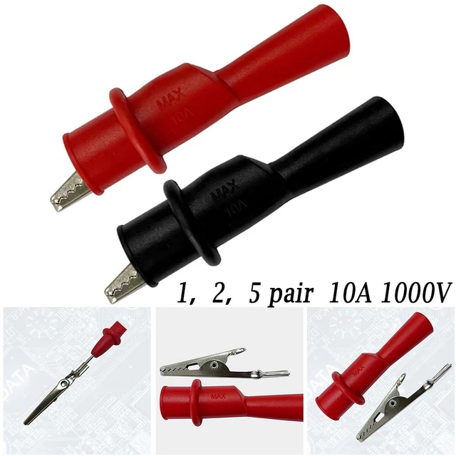 Morsetto per coccodrillo morsetto per coccodrillo linea di misurazione 1000 V multimetro rosso e nero