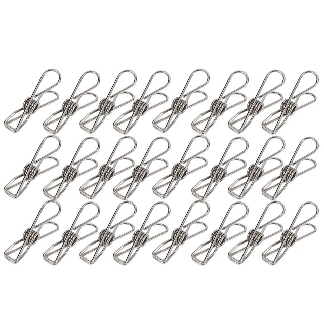 24pcs Stainless Steel Wire Clip, Multifunction Clip, Utility Clip Pens HäNgeJ8X5
