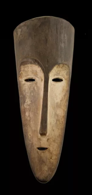 Masquette Máscara Pasaporte Arte Africana Fang Ngil Gabón Madera 22CM 16802