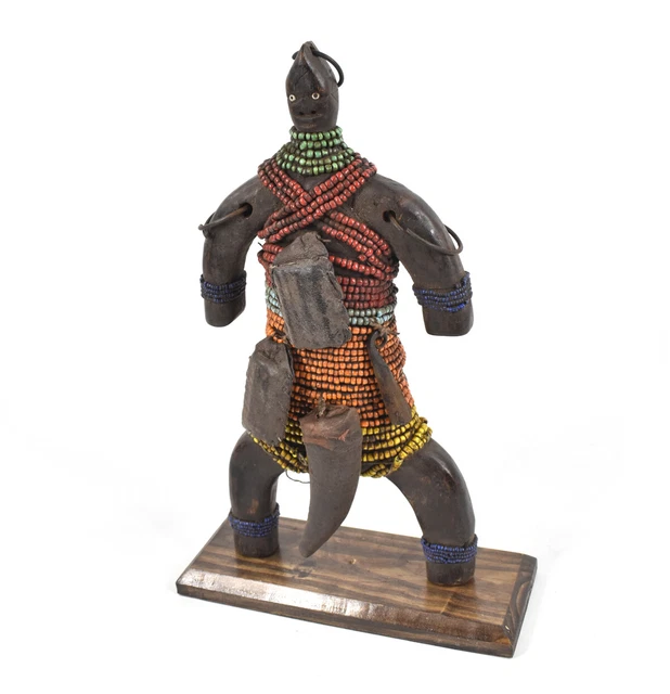 Muñeca de fertilidad con cuentas Namchi Namji Camerún VENTA DE ARTE AFRICANO FUE DE $125.00