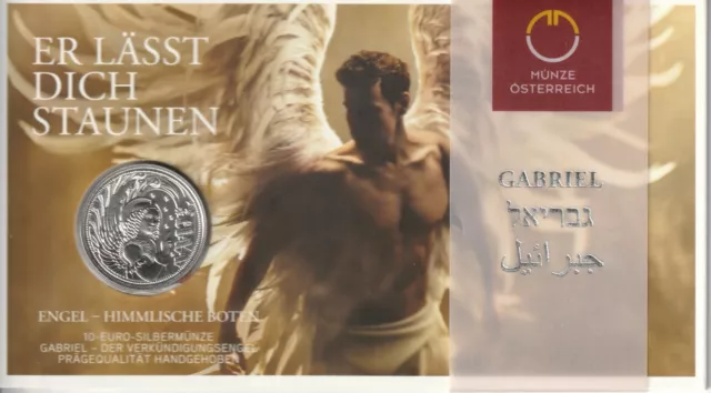 Mds Österreich Austria 10 Euro 2017 Hgh "Engel Gabriel-Himmlische Boten", Silber