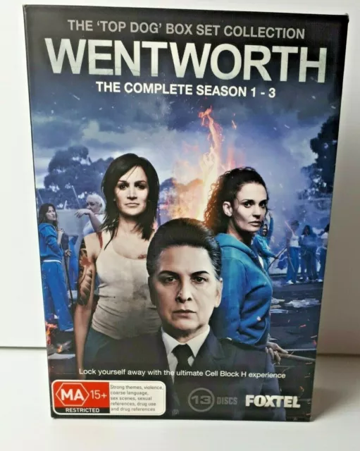 WENTWORTH: ( The Complete Season 1, 2 & 3, DVD Box set) R4 - VGC + Free Postage