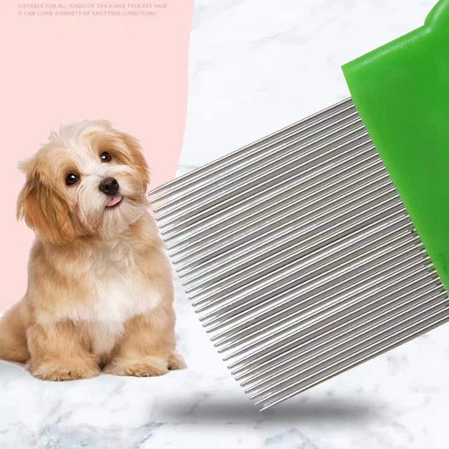 2X Metal Head Lice Comb Fine Tooth Pet Dog Cat Flea Hair Kids Nit Eggs Removal 3