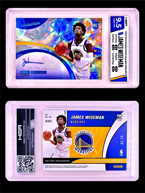 James Wiseman 2020-21 Panini Revolution RA-JW Infinite Auto #/25 HGA 9.5/10 GMT
