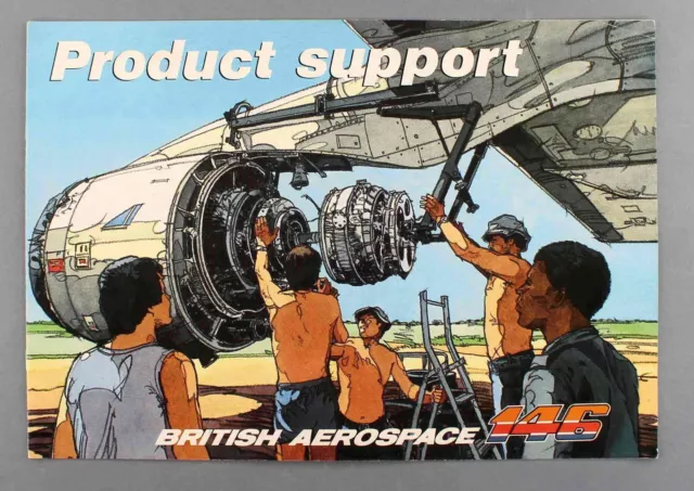 Britische Aerospace Bae 146 Produktsupport Hersteller Verkaufsbroschüre 1985