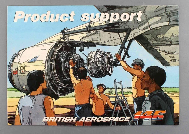 British Aerospace Bae 146 Product Support Manufacturers Sales Brochure 1985