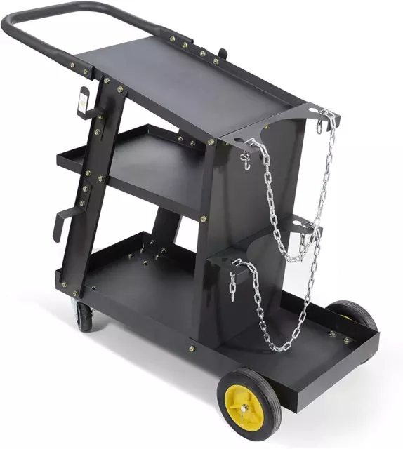MIG TIG ARC Welder Plasma Cutter Durable Cart with 370 Lbs Weight Capacity 3 She