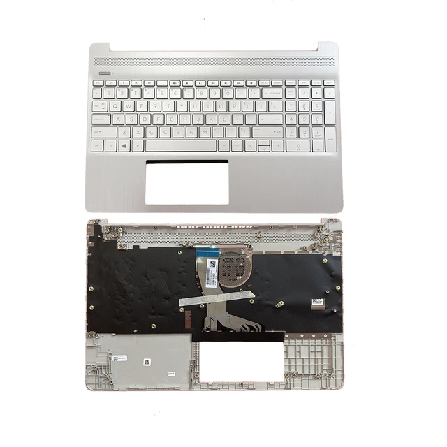 For HP 15-DY2795WM 15-DY 15-EF Palmrest Non-Backlit Keyboard L63578-001 Silver