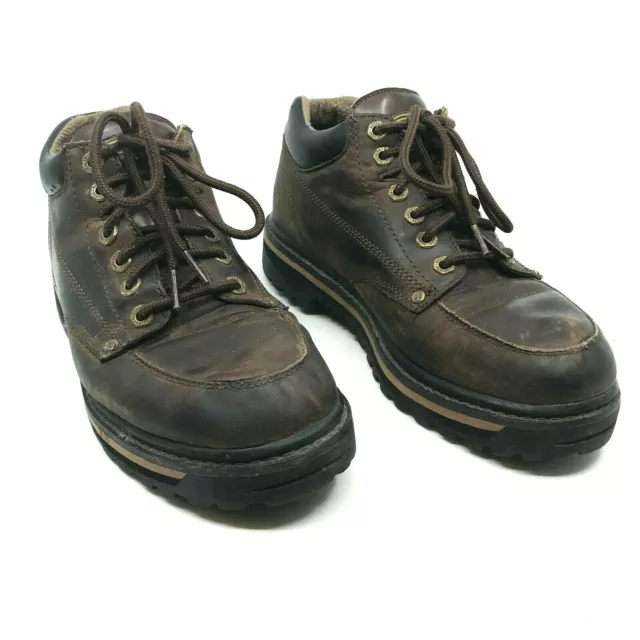 SKECHERS MARINERS MEN'S Utility Boots Shoes Brown Leather Size 9.5 ...