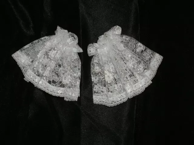 Lace Cuffs Short Frilly Victorian Shirt Ruffles Ruffs Georgian Edwardian 2 Color