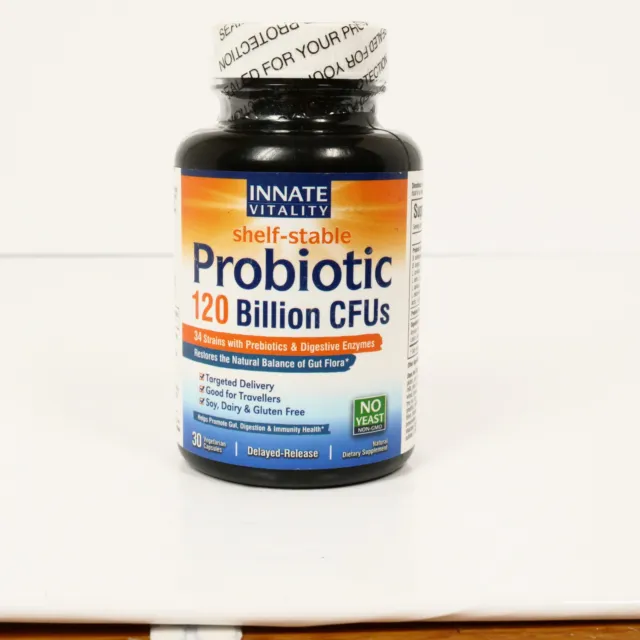 Probiotics 120 Billion CFUs 34 Strains with Organic Prebiotics & Digestive