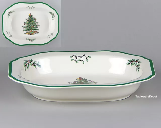 Spode CHRISTMAS TREE: 11 1/2" Large Oval Vegetable Bowl SUPERB+! England S53324R