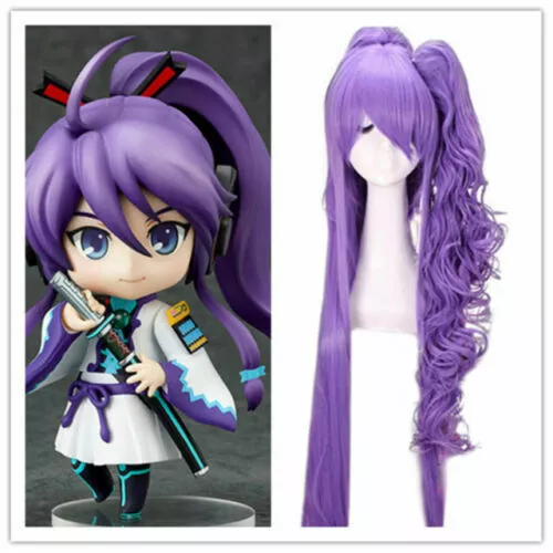 Anime Gakupo 120cm Long Purple Cosplay Ponytail Full Hair Wig