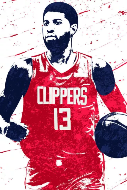 364632 Paul George Los Angeles Clippers NBA PG13 Art Decor Print Poster AU