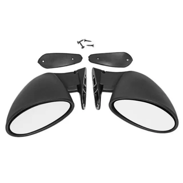 2x Universal Classic Car Door Side Mirror Vintage Black Rear View Accessories