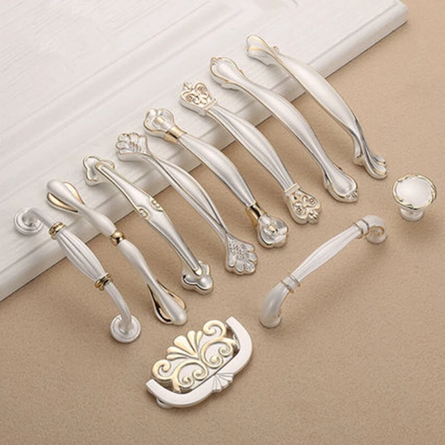 1Pcs/2Pcs French Style Furniture Kitchen Cupboard Bar Door Knob Handle Drawer