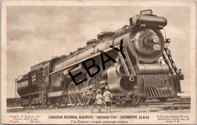 Canadian National Railways "Northern Type" Locomotive Postcard