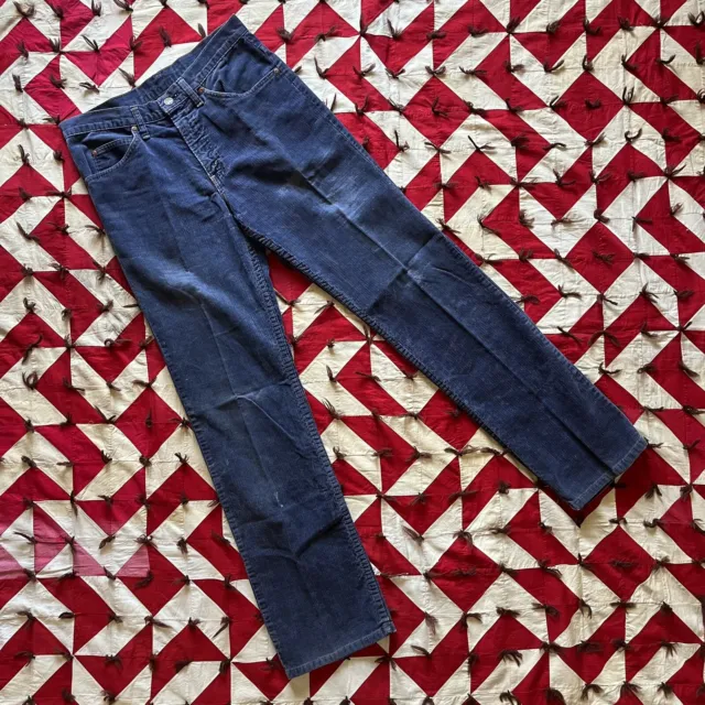 Vintage Plain Pockets Corduroy Pants Women’s 29 x 30 Blue As Is Worn Flaws