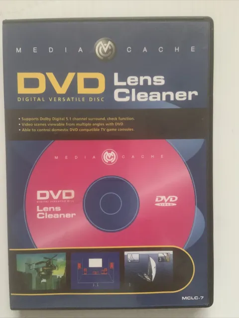 Media Cache DVD Lens Cleaner Disc MCLC-7 Original Case DVD TV Game Consoles
