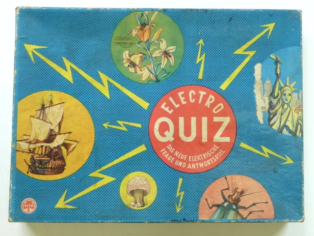 Electro QUIZ. Das neue elektrische Frage und Antwortspiel der Marke Klee um 1960