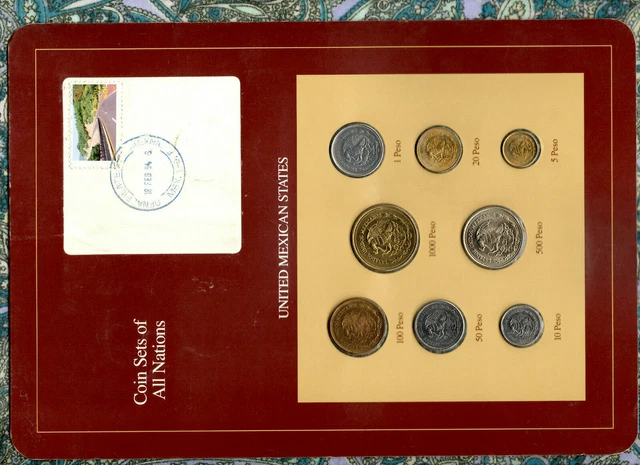 Coin Sets of All Nations Mexico 1987-1990 500 1987 50,1000 Pesos 1990 18 Feb 94